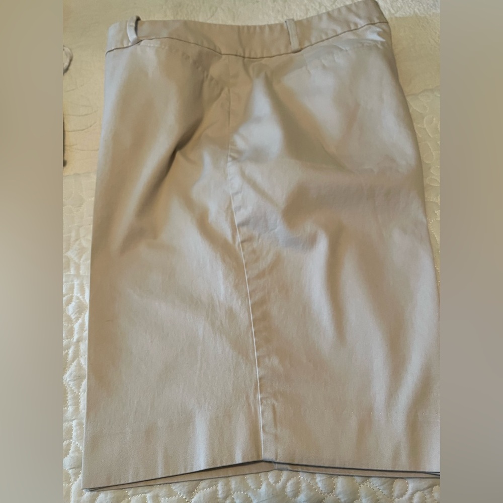 Khaki shorts.